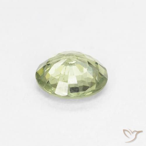 Safira Luz verde Natural 0.61ct, Redondo, VS
