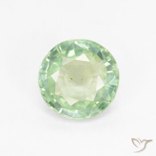 0.83ct Natural Verde muito claro Safira, Redondo, VS