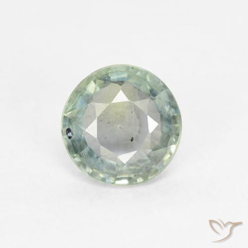 0.59ct Natural Verde médio Safira, Redondo, VS