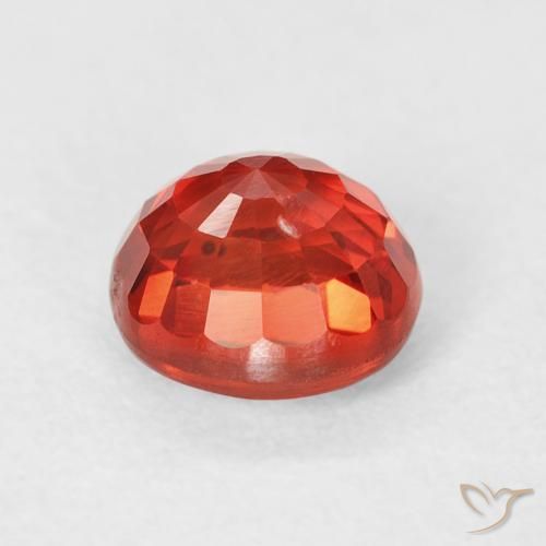 Safira vermelho intenso Natural 1.13ct, Redondo, VS
