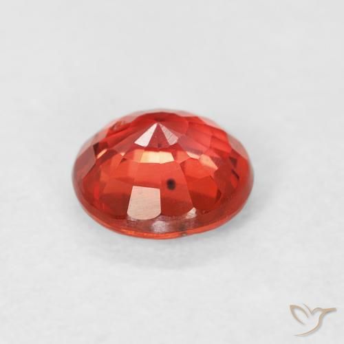 Safira Vermelho brilhante Natural 0.76ct, Redondo, VS