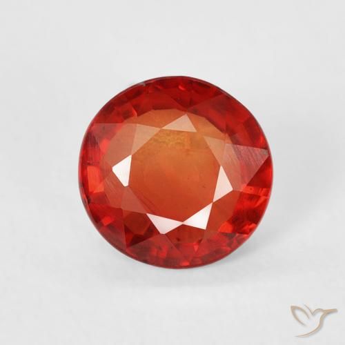 0.77ct Natural Vermelho brilhante Safira, Redondo, VS