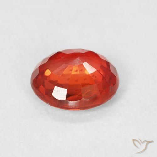Safira Vermelho brilhante Natural 0.77ct, Redondo, VS