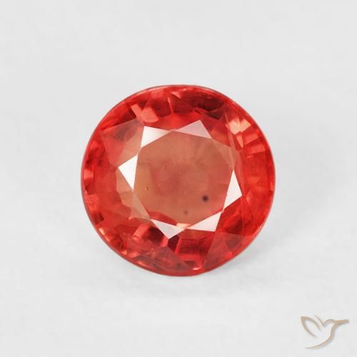 0.78ct Natural Vermelho brilhante Safira, Redondo, VS