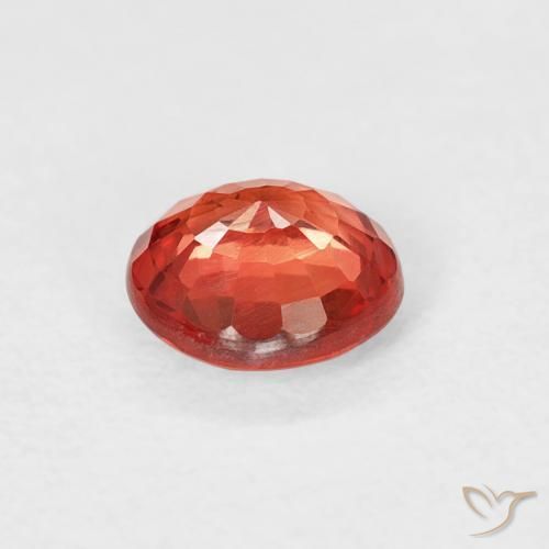 Safira Vermelho brilhante Natural 0.61ct, Redondo, VS