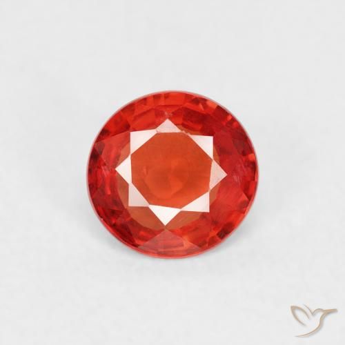 0.52ct Natural Vermelho brilhante Safira, Redondo, VS