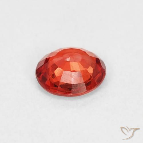 Safira Vermelho brilhante Natural 0.52ct, Redondo, VS