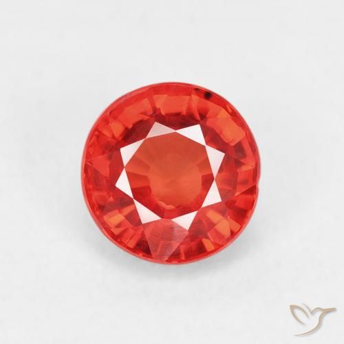 0.95ct Natural vermelho médio Safira, Redondo, VS