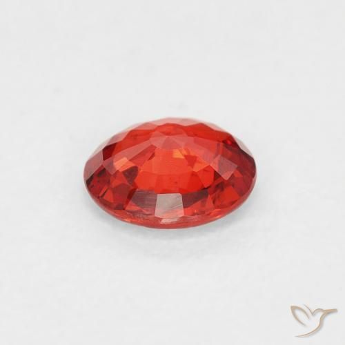Safira Vermelho brilhante Natural 0.51ct, Redondo, VS