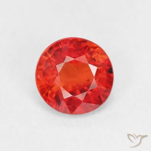 0.78ct Natural Vermelho brilhante Safira, Redondo, VVS-VS