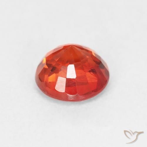 Safira Vermelho brilhante Natural 0.78ct, Redondo, VVS-VS