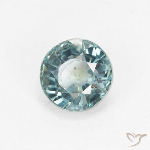 Safira Azul Muito Claro Natural 0.85ct, Redondo, VS