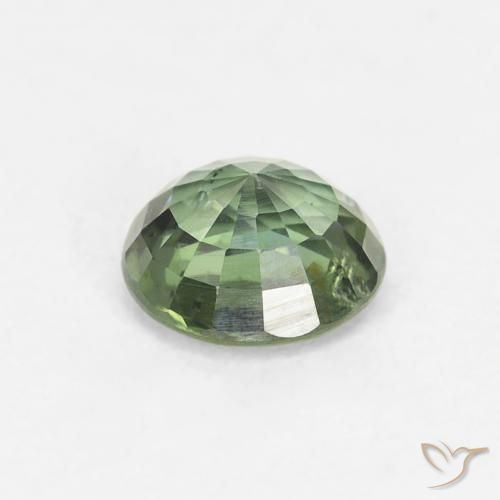Safira Verde Floresta Claro Natural 0.80ct, Redondo, VS