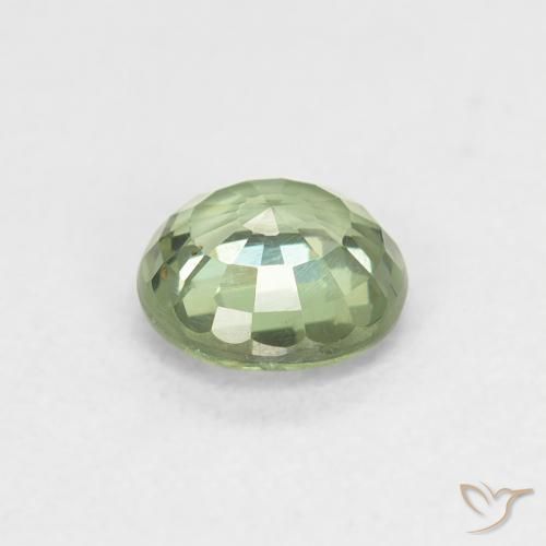 Safira Verde Sábio Claro Natural 0.68ct, Redondo, VVS-VS