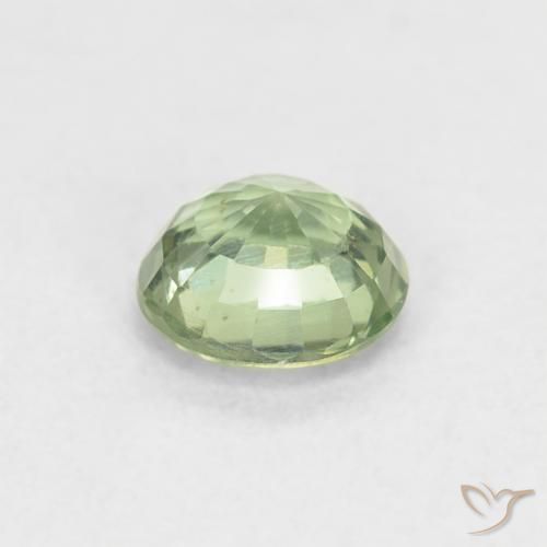 Safira Luz verde Natural 0.61ct, Redondo, VS