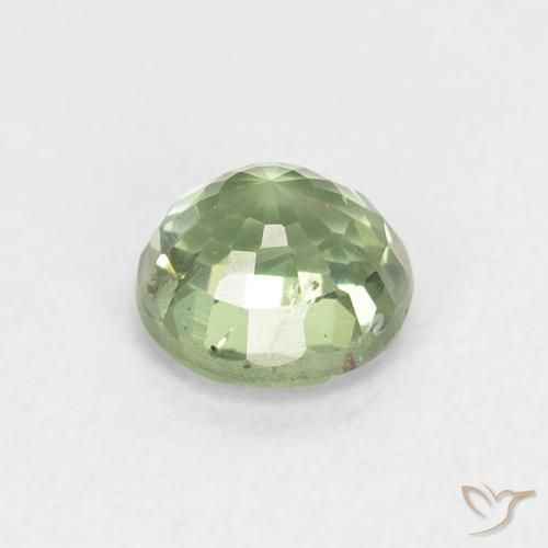 Safira Amarelo Claro Verde Natural 0.98ct, Redondo, VS