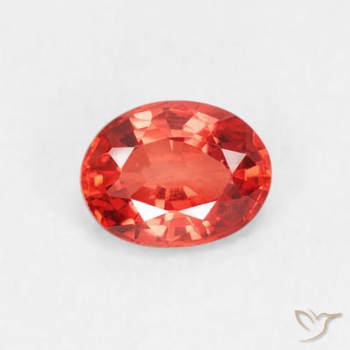 0.46ct Natural Vermelho Carmesim Brilhante Safira, oval, VVS-VS