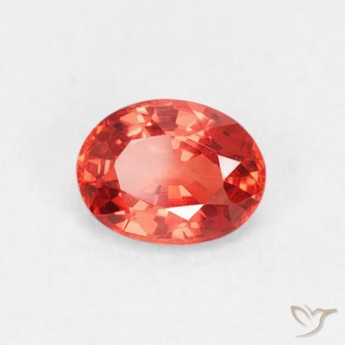 Safira Vermelho Carmesim Brilhante Natural 0.46ct, oval, VVS-VS