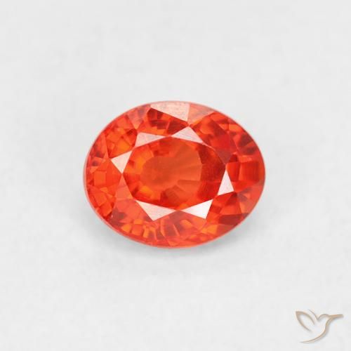 0.47ct Natural vermelho médio Safira, oval, VVS
