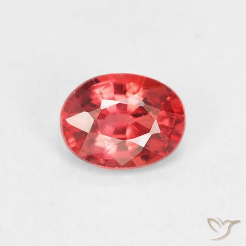 0.41ct Natural vermelho médio Safira, oval, VVS