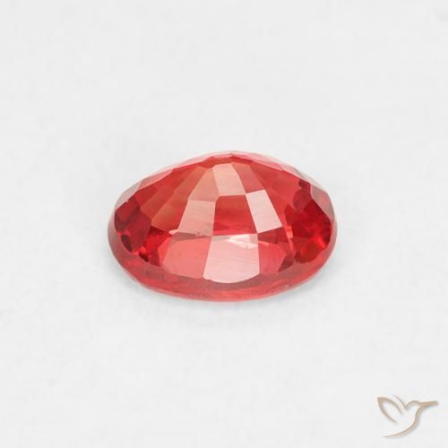 Safira vermelho médio Natural 0.41ct, oval, VVS