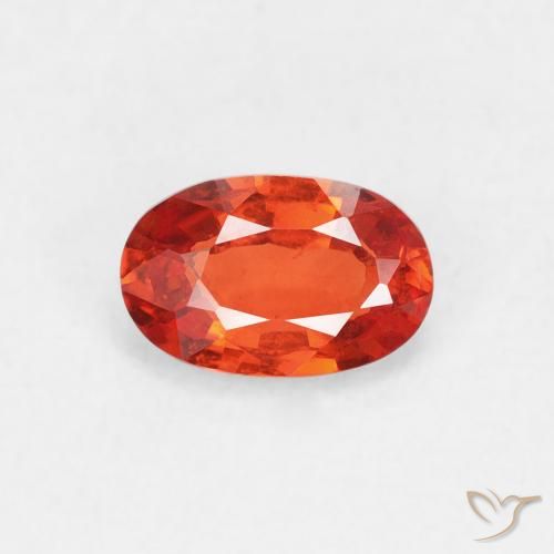 0.56ct Natural laranja avermelhado Safira, oval, VVS-VS