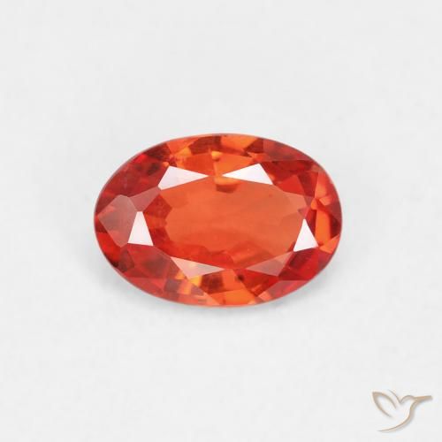 0.46ct Natural laranja avermelhado Safira, oval, VVS-VS
