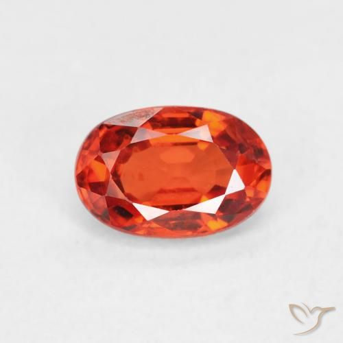 0.76ct Natural laranja avermelhado Safira, oval, VVS-VS
