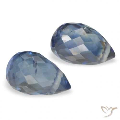 Pedras preciosas de Safira Azul-marinho natural de 1.08 ct, Briolette, VS-SI