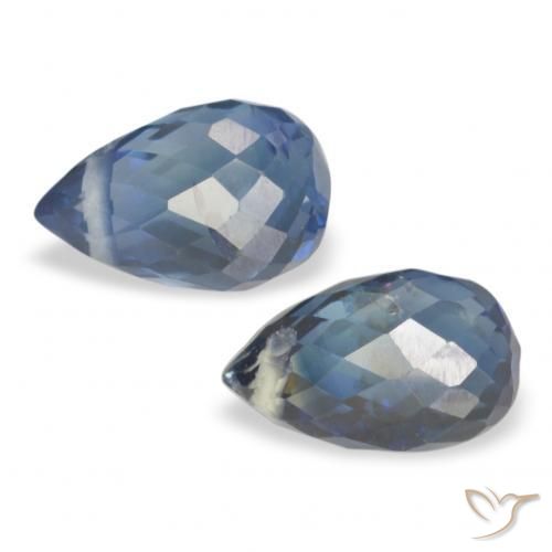 Pedras preciosas de Safira Azul-marinho natural de 1.08 ct, Briolette, VS-SI