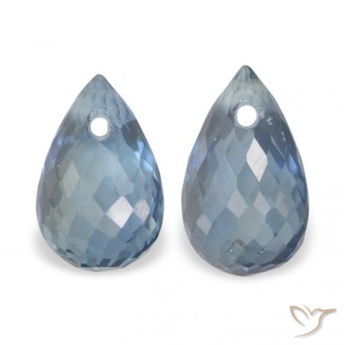 1.51ctw Natural Azul Safira, Briolette, VS