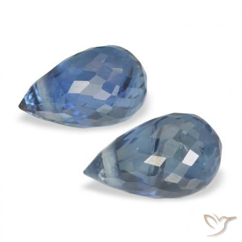 Pedras preciosas de Safira Azul natural de 1.51 ct, Briolette, VS