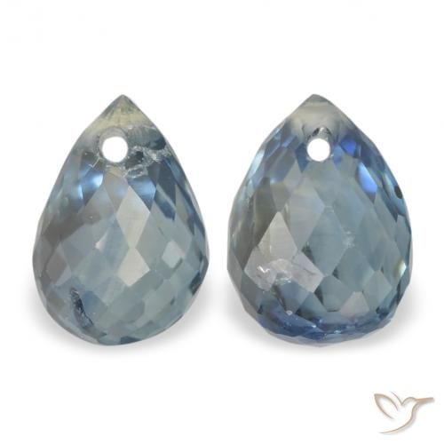 1.44ctw Natural Cerceta Safira, Briolette, VS