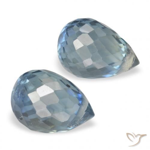 Pedras preciosas de Safira Cerceta natural de 1.44 ct, Briolette, VS