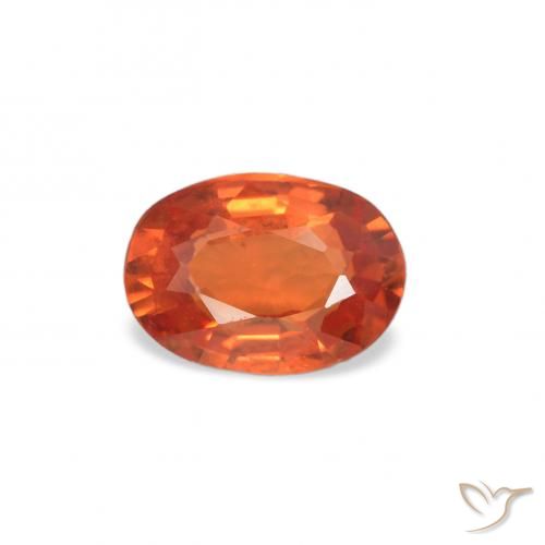 0.46ct Natural Laranja Médio Safira, oval, VS
