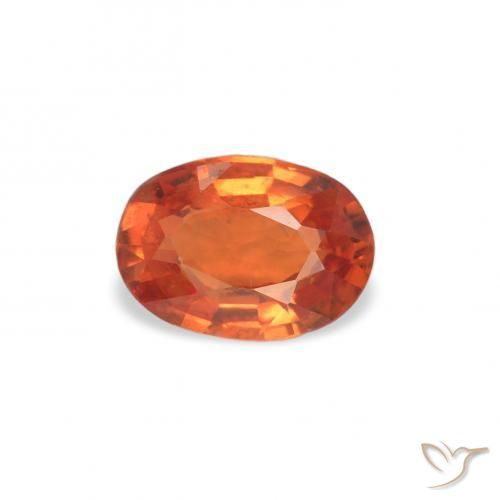 Safira Laranja Médio Natural 0.46ct, oval, VS