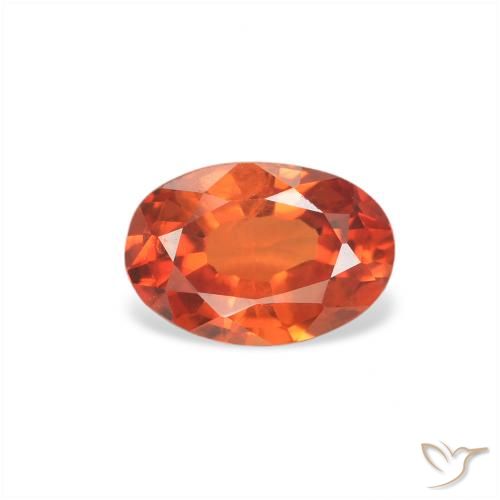 0.60ct Natural Laranja Médio Safira, oval, VS