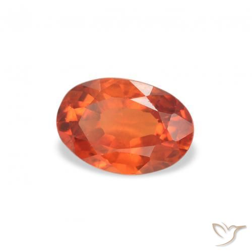 Safira Laranja Médio Natural 0.60ct, oval, VS