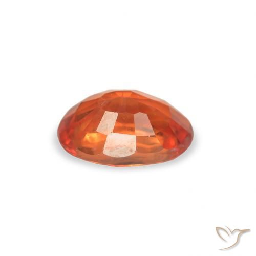 Safira Laranja Médio Natural 0.60ct, oval, VS