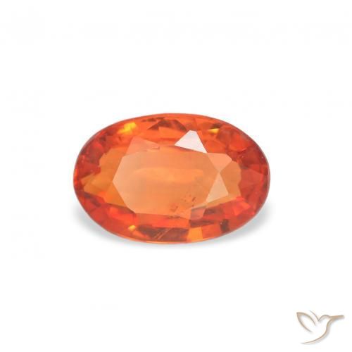Safira Laranja Médio Natural 0.54ct, oval, VS