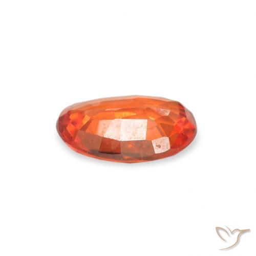 Safira Laranja Médio Natural 0.54ct, oval, VS