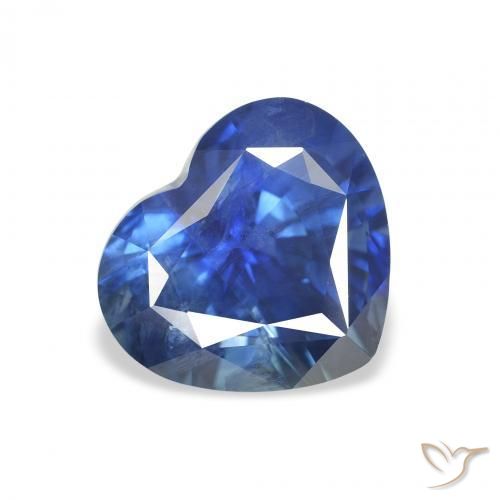 3.33ct Natural Azul-marinho Safira, Coração, VS
