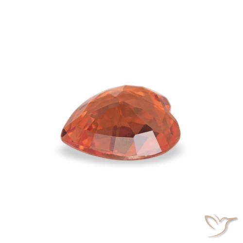 Safira Laranja Médio Natural 0.34ct, Coração, VVS