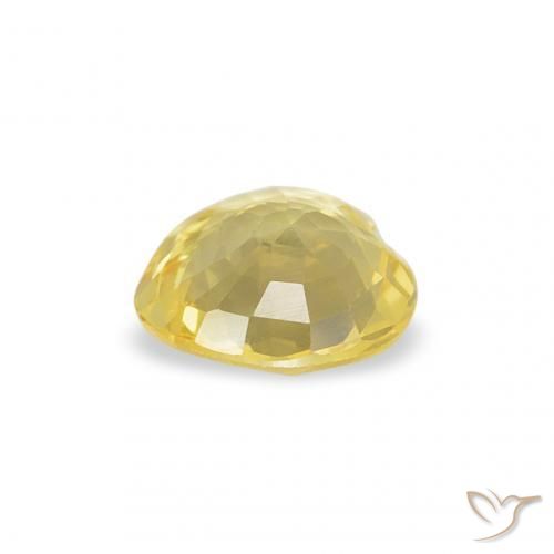 Safira amarelo médio Natural 0.32ct, Coração, VVS