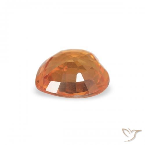 Safira Laranja Profundo Natural 0.38ct, Coração, VVS