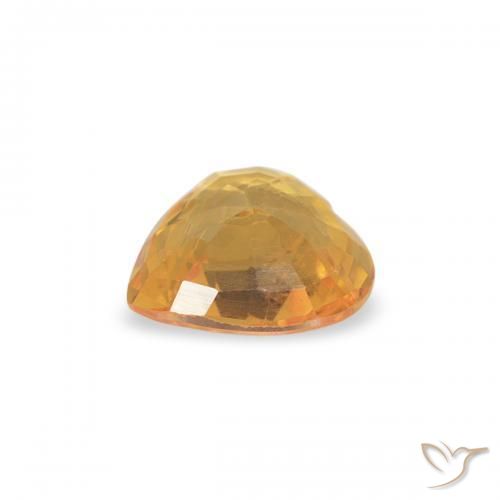Safira Laranja brilhante Natural 0.35ct, Coração, VVS