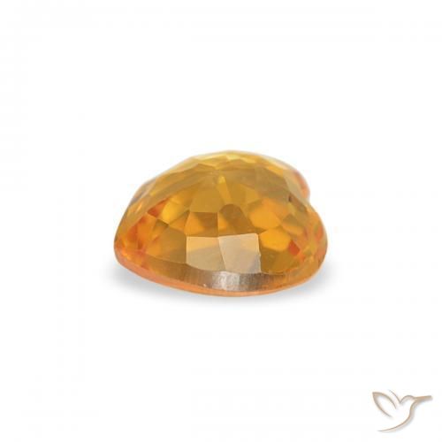 Safira Laranja escuro-dourado Natural 0.37ct, Coração, VVS