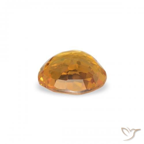 Safira Laranja Profundo-Ouro Natural 0.34ct, Coração, VVS