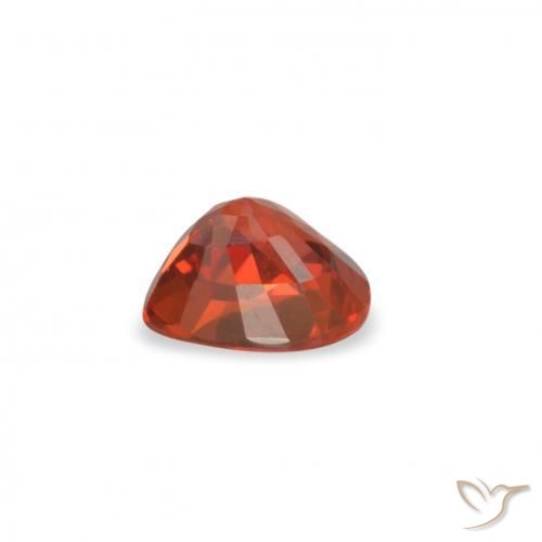 Safira Vermelho Carmesim Brilhante Natural 0.45ct, Formato de pêra, VVS-VS