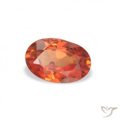 Safira vermelho intenso Natural 0.62ct, oval, VVS-VS